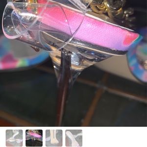 Tye Die Stilettos Heels with Gold Chain Sharp